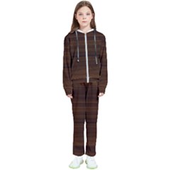 Dark Brown Wood Texture, Cherry Wood Texture, Wooden Kids  Tracksuit by nateshop