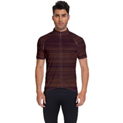 Dark Brown Wood Texture, Cherry Wood Texture, Wooden Men s Short Sleeve Cycling Jersey by nateshop