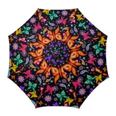 Floral Butterflies Golf Umbrellas by nateshop