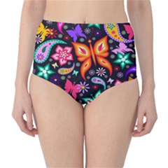 Floral Butterflies Classic High-waist Bikini Bottoms by nateshop