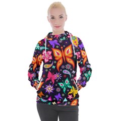 Floral Butterflies Women s Hooded Pullover by nateshop