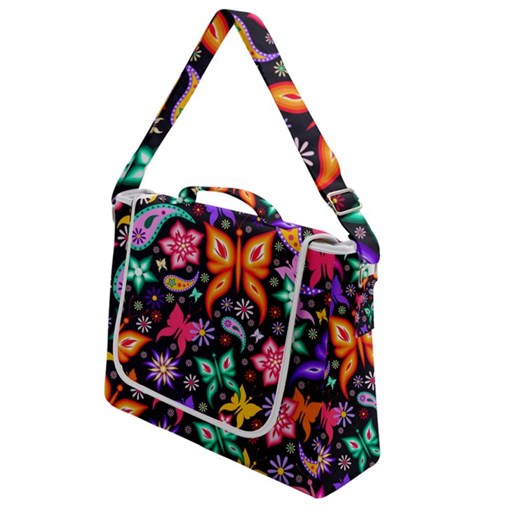 Floral Butterflies Box Up Messenger Bag