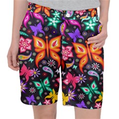 Floral Butterflies Women s Pocket Shorts by nateshop