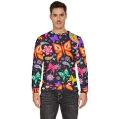 Floral Butterflies Men s Fleece Sweatshirt by nateshop