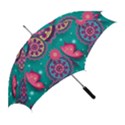 Floral Pattern, Abstract, Colorful, Flow Straight Umbrellas View2