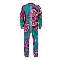 Floral Pattern, Abstract, Colorful, Flow Onepiece Jumpsuit (kids)