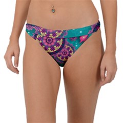 Floral Pattern, Abstract, Colorful, Flow Band Bikini Bottoms by nateshop