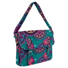 Floral Pattern, Abstract, Colorful, Flow Buckle Messenger Bag by nateshop