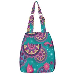 Floral Pattern, Abstract, Colorful, Flow Center Zip Backpack by nateshop