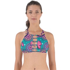 Floral Pattern, Abstract, Colorful, Flow Perfectly Cut Out Bikini Top by nateshop