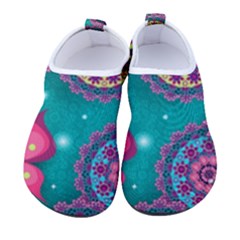 Floral Pattern, Abstract, Colorful, Flow Men s Sock-style Water Shoes