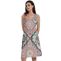 Flowers Pattern, Abstract, Art, Colorful Classic Skater Dress