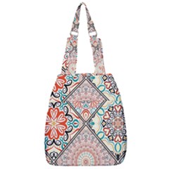 Flowers Pattern, Abstract, Art, Colorful Center Zip Backpack