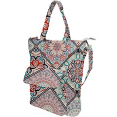 Flowers Pattern, Abstract, Art, Colorful Shoulder Tote Bag