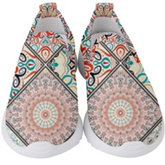 Flowers Pattern, Abstract, Art, Colorful Kids  Slip On Sneakers by nateshop