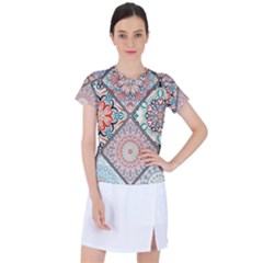 Flowers Pattern, Abstract, Art, Colorful Women s Sports Top