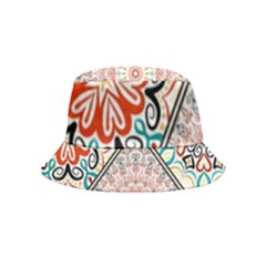 Flowers Pattern, Abstract, Art, Colorful Inside Out Bucket Hat (kids) by nateshop