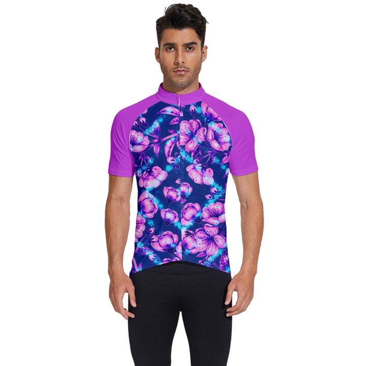 Floral Men s Short Sleeve Cycling Jersey