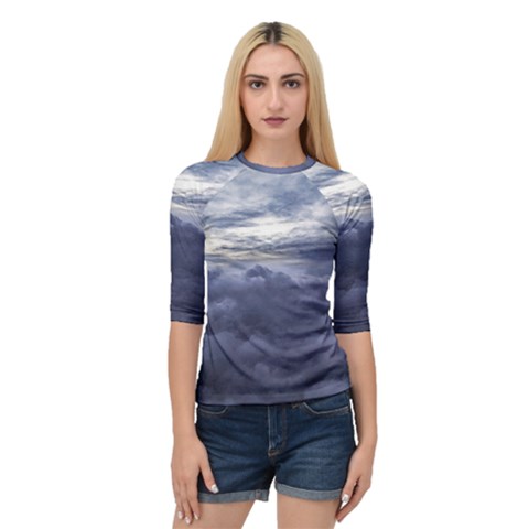 Majestic Clouds Landscape Quarter Sleeve Raglan T-shirt by dflcprintsclothing