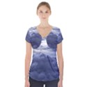 Majestic Clouds Landscape Short Sleeve Front Detail Top View1