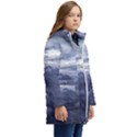 Majestic Clouds Landscape Kids  Hooded Longline Puffer Jacket View2