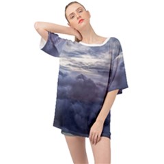 Majestic Clouds Landscape Oversized Chiffon Top by dflcprintsclothing