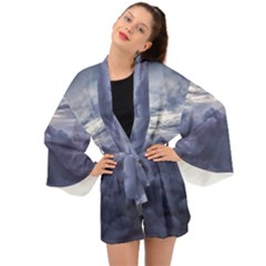 Majestic Clouds Landscape Long Sleeve Kimono by dflcprintsclothing