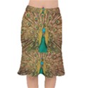 Peacock Feather Bird Peafowl Short Mermaid Skirt View1