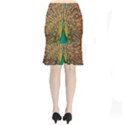 Peacock Feather Bird Peafowl Short Mermaid Skirt View2