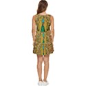 Peacock Feather Bird Peafowl Tiered Sleeveless Mini Dress View4