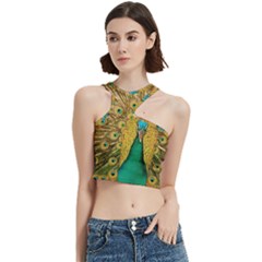 Peacock Feather Bird Peafowl Cut Out Top by Cemarart