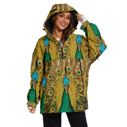 Peacock Feather Bird Peafowl Women s Ski And Snowboard Jacket