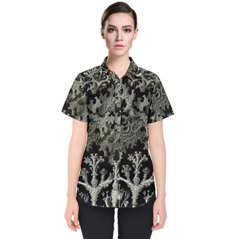 Weave Haeckel Lichenes Photobionten Women s Short Sleeve Shirt by Cemarart