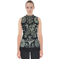 Weave Haeckel Lichenes Photobionten Mock Neck Shell Top by Cemarart