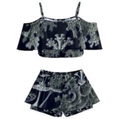 Weave Haeckel Lichenes Photobionten Kids  Off Shoulder Skirt Bikini by Cemarart