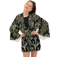 Weave Haeckel Lichenes Photobionten Long Sleeve Kimono by Cemarart