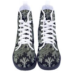 Weave Haeckel Lichenes Photobionten Kid s High-top Canvas Sneakers by Cemarart