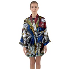 Knight Armor Long Sleeve Satin Kimono by Cemarart