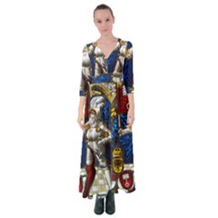 Knight Armor Button Up Maxi Dress by Cemarart