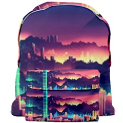 Cityscape Building Painting 3d City Illustration Giant Full Print Backpack by Bedest