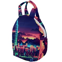 Cityscape Building Painting 3d City Illustration Travel Backpack by Bedest