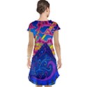 Blue And Purple Mountain Painting Psychedelic Colorful Lines Cap Sleeve Nightdress View2