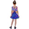 Blue And Purple Mountain Painting Psychedelic Colorful Lines Kids  Cross Back Dress View2