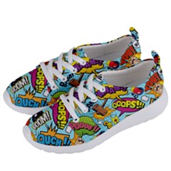 Vintage Tattoos Colorful Seamless Pattern Women s Lightweight Sports Shoes by Bedest