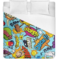 Graffiti Word Seamless Pattern Duvet Cover (king Size) by Bedest