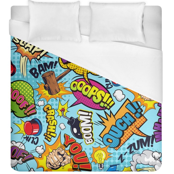 Graffiti Word Seamless Pattern Duvet Cover (King Size)