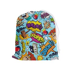 Graffiti Word Seamless Pattern Drawstring Pouch (xl) by Bedest