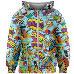 Vintage Art Tattoos Colorful Seamless Pattern Kids  Zipper Hoodie Without Drawstring by Bedest