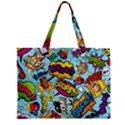 Comic Elements Colorful Seamless Pattern Zipper Mini Tote Bag View1