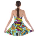 Comic Elements Colorful Seamless Pattern Strapless Bra Top Dress View2